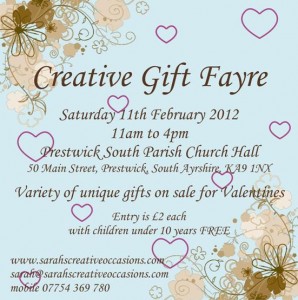 Creative Gift Fayre for Valentines & Mothers Day in 2012