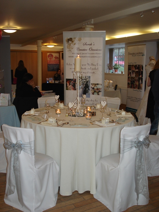 Table Setting at the Glasgow Girls Wedding Fayre 22 January 2012