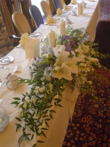 Top table at a wedding reception