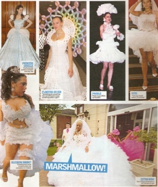 Variety of unusual bridal gowns